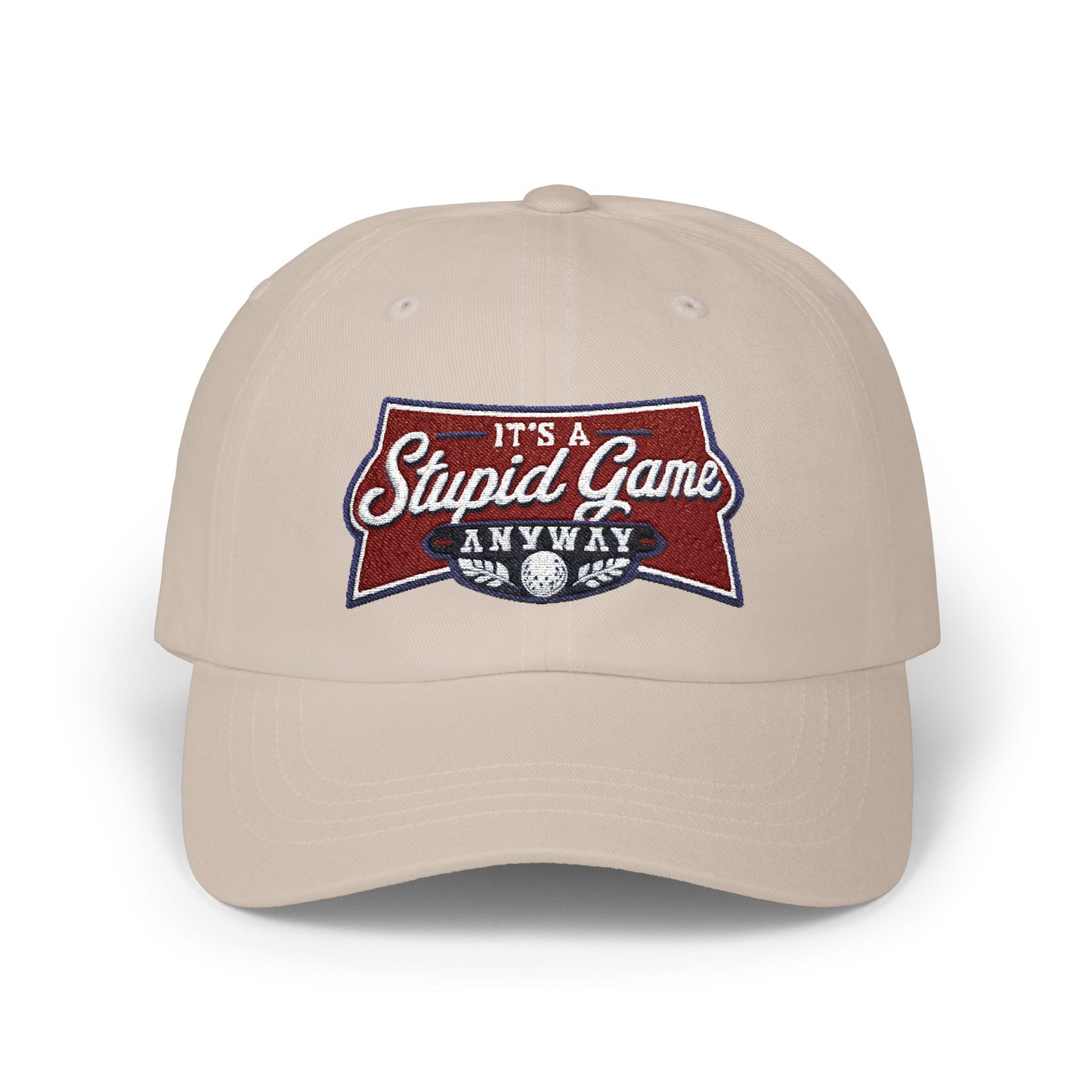 The Bowtie Hat – Funny Embroidered Its A Stupid Game Anyway hat with familiar bowtie design