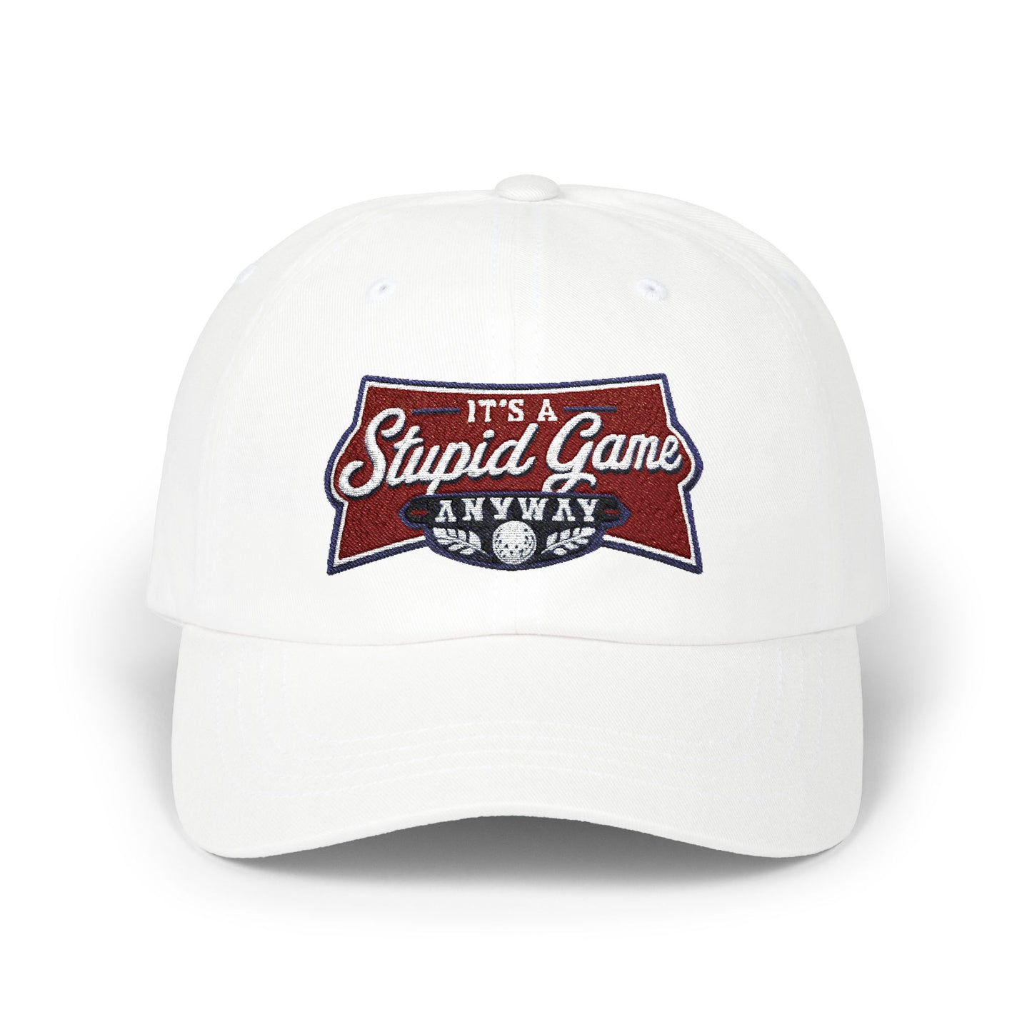 The Bowtie Hat – Funny Embroidered Its A Stupid Game Anyway hat with familiar bowtie design