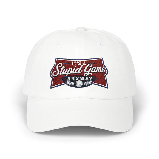 The Bowtie Hat – Funny Embroidered Its A Stupid Game Anyway hat with familiar bowtie design