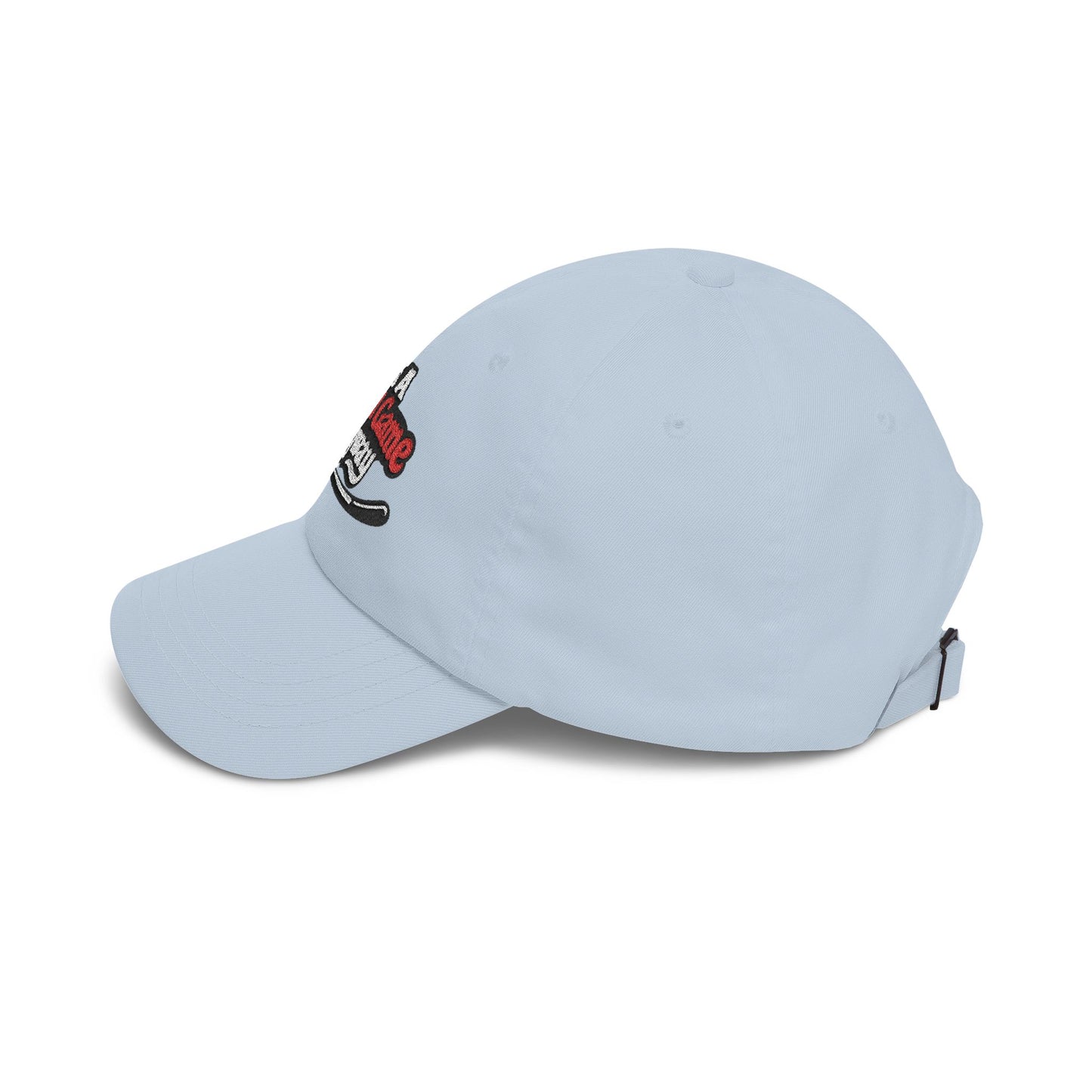 The Dad Hat – Funny Embroidered Its A Stupid Game Anyway hat with Bent Club Design