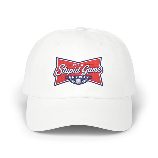 The Bowtie Hat – Funny Embroidered Its A Stupid Game Anyway hat with familiar bowtie design