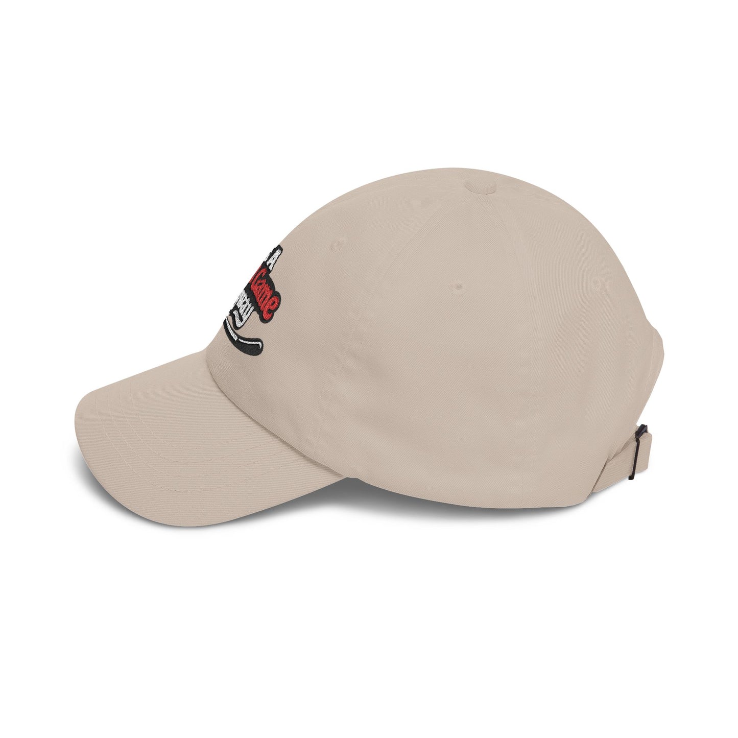 The Dad Hat – Funny Embroidered Its A Stupid Game Anyway hat with Bent Club Design