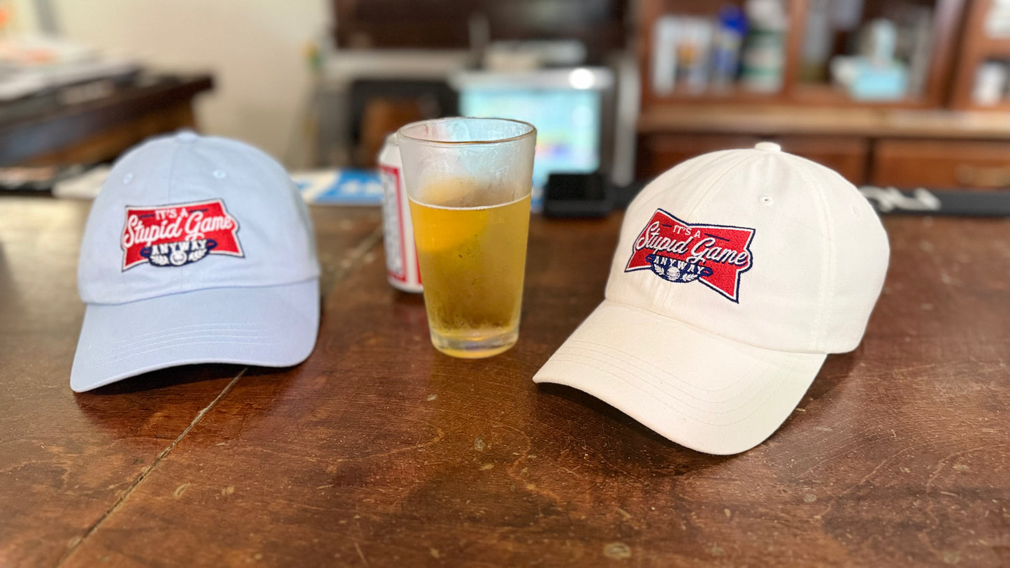 The Bowtie Hat – Funny Embroidered Its A Stupid Game Anyway hat with familiar bowtie design