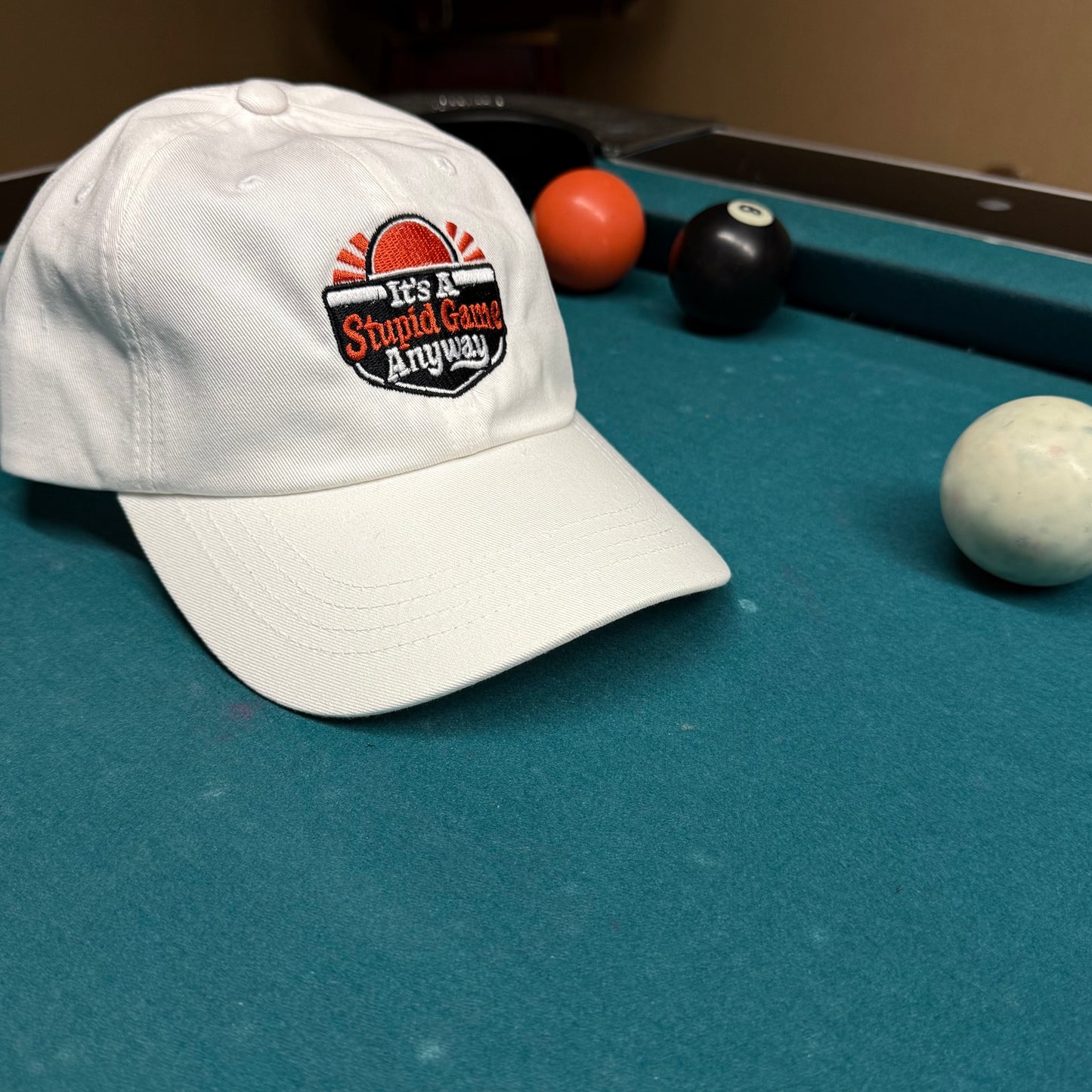 The Sun Hat – Its A Stupid Game Anyway hat with a golf ball sun